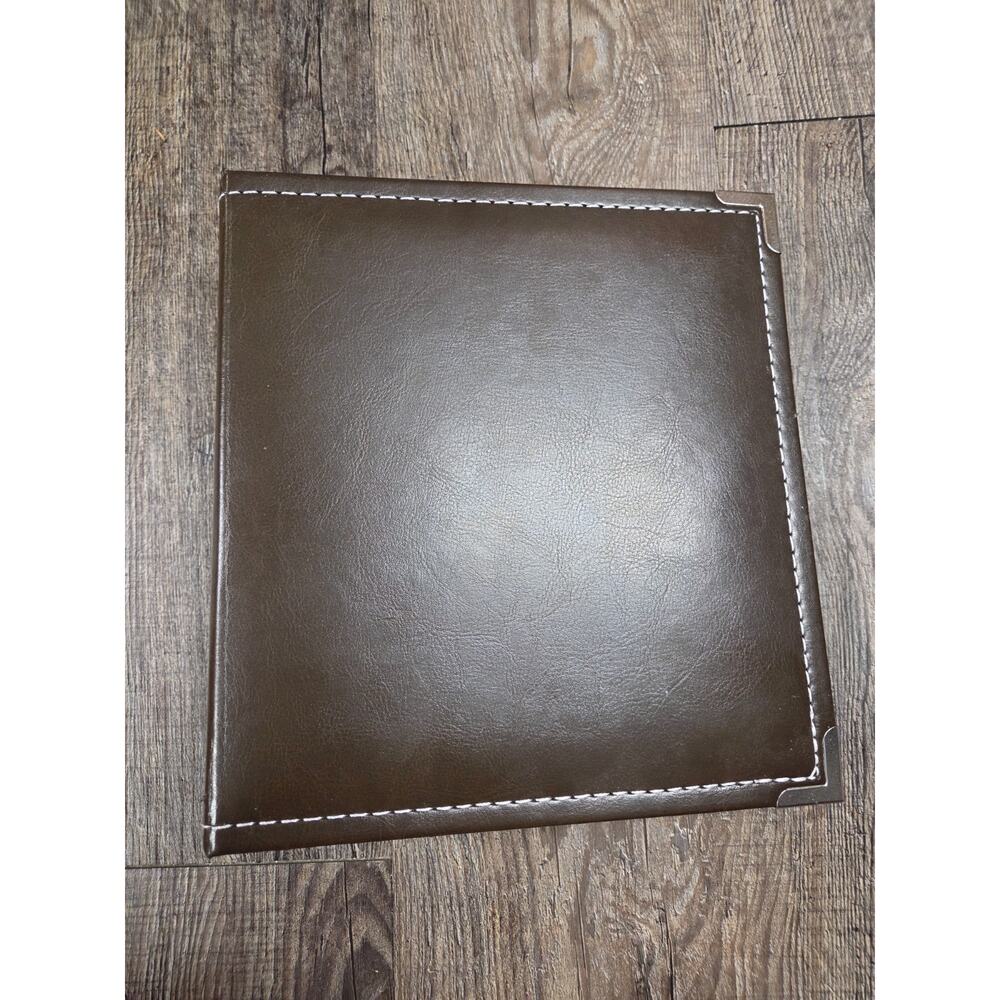 Simple Stories Brown Faux Leather Scrapbook Picture Album 8" x 8" Page Protector
